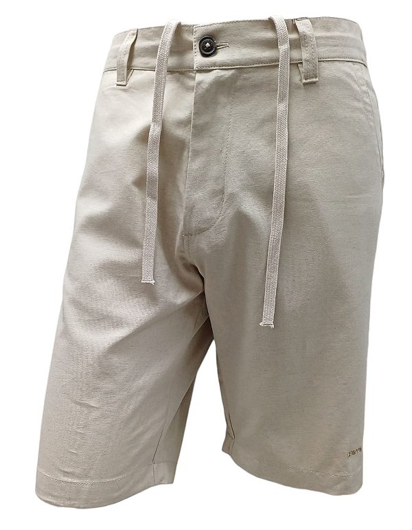 Bermuda Com Elástico Atrás - Pierre Cardin - REF. 51380 Bege