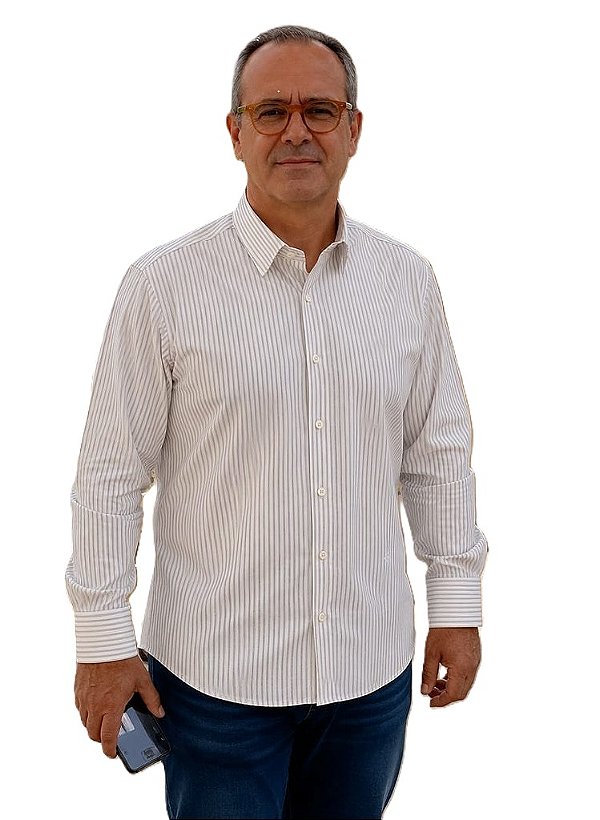Camisa Poggio Sem Bolso - Manga Longa - 100% Algodão - Ref. 21088 Listrada