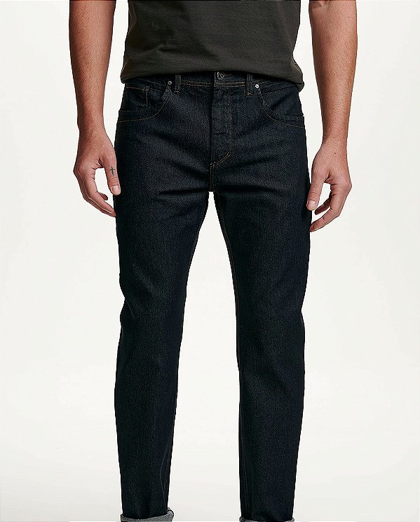 Calça Jeans Masculina Pierre Cardin New Fit (Cintura Média) - Ref. 457P032 Preta - Algodão / Poliester / Elastano - Jeans Macio