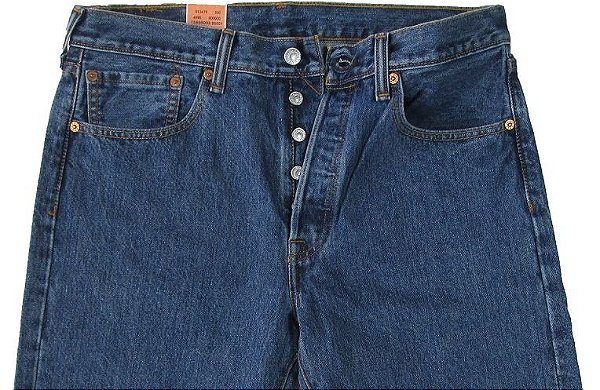 Calça Jeans Levis Masculina Corte Tradicional (Com Botão) - Ref. 501-0193 - 100% Algodão