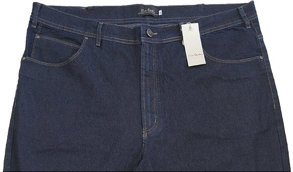 Calça Jeans Masculina Pierre Cardin Reta (Cintura Alta) - Ref. 487P031 Azul - PLUS  SiZE - Algodão / Poliester / Elastano (Jeans Fino e Macio)