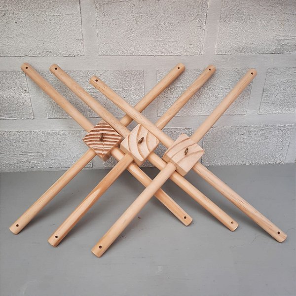 kit com 3 suportes pinus para móbile