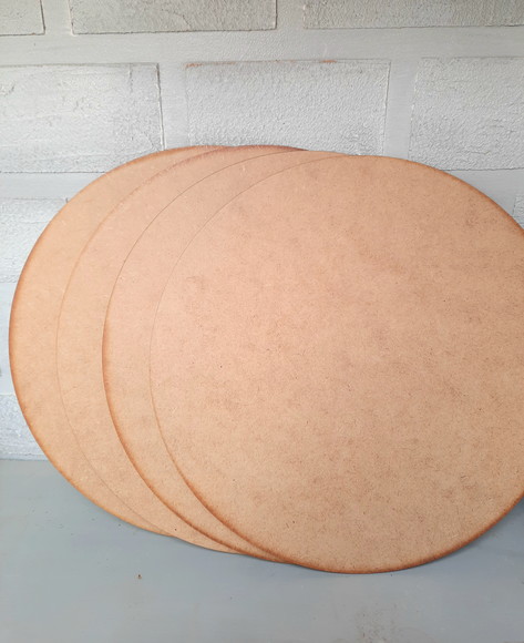 Bolacha mdf 35cmx 3mm kit 4 peças