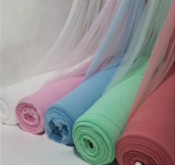 Tecido tule ilusion 1,5 x 1m poliamida leve suave premium