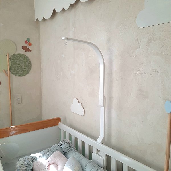 Suporte Para Móbile para Berço com Grades Branco