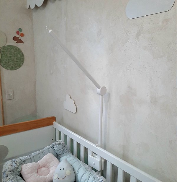 Suporte para Móbiles em Madeira Cor branco Sextavado