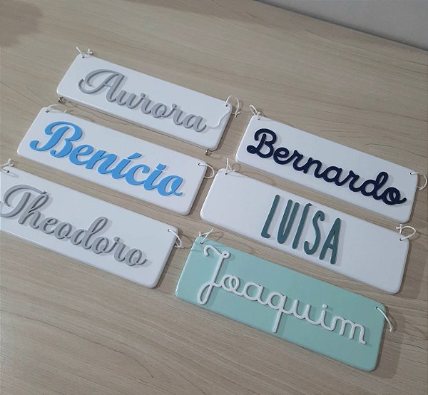 Plaquinha com nome