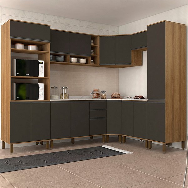 Cozinha Modulada Diana 8 peças Nero