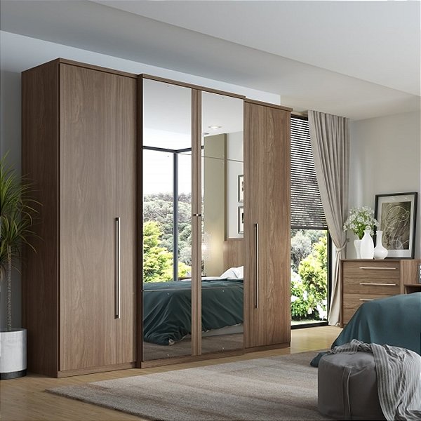 Guarda Roupa Splendore Full Glass 4 Portas