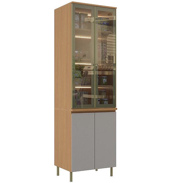 Cristaleira 4 Portas Florença  65cm 100% MDF