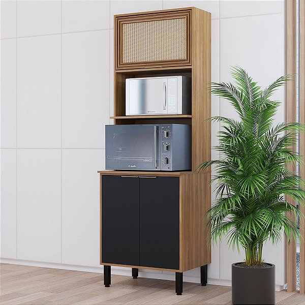 Kit Forno e micro Thalita Nogal/Preto