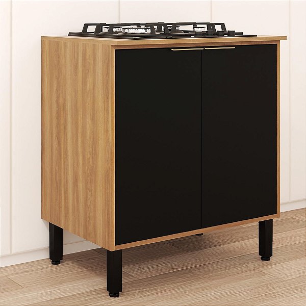 Balcão Thalita 80cm Nogal/Preto