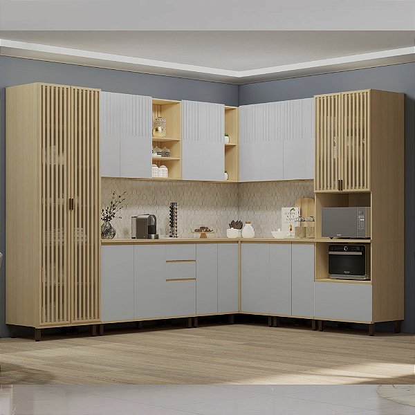 Cozinha Modulada Aura 10 peças 100% em MDF