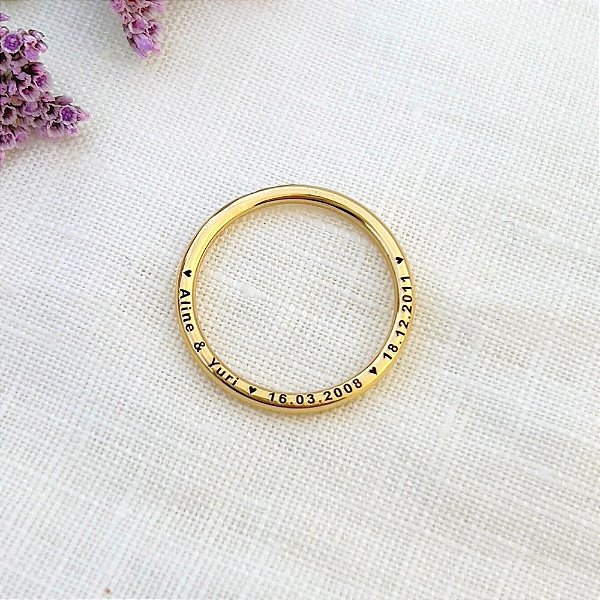 Anel Magrelinho em Ouro Amarelo 18k