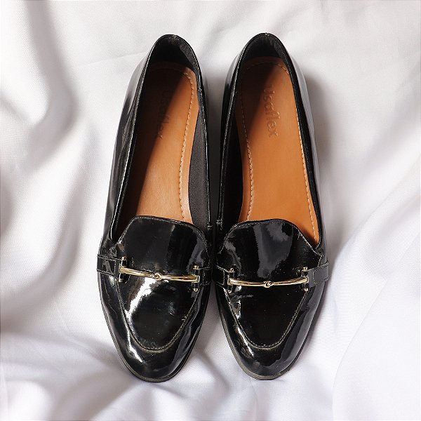 mocassim preto verniz