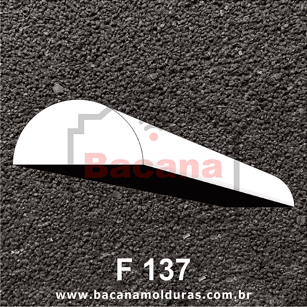 Filete Liso Isopor Cru - Tapa Furo de Telha 7x3,5 F137