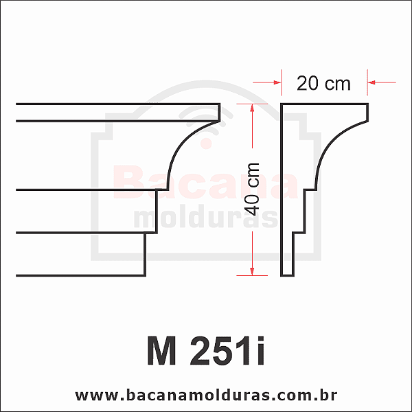 Moldura de Isopor 40x20 M251i