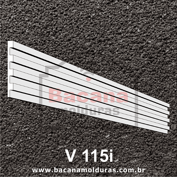 Volumes Revestimento Placa Ripada (6x6,5cm  de vão) 3cm recuo = Placa 50x5 V115i