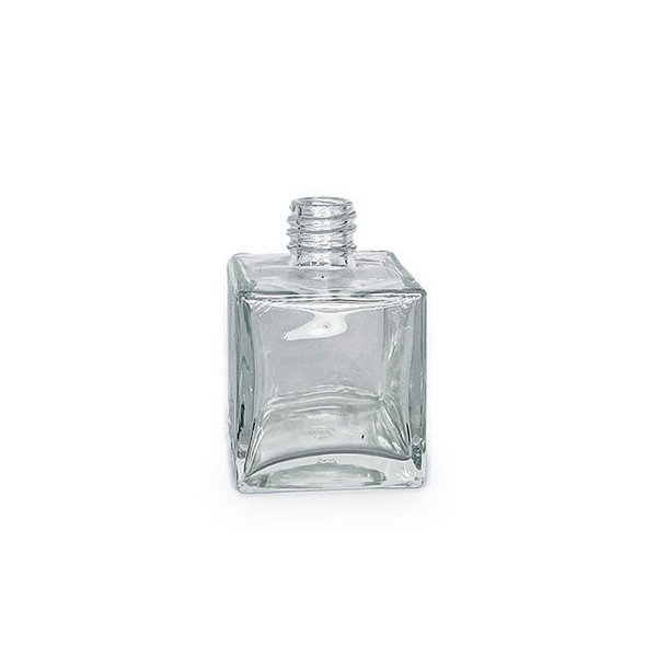 Frasco Em Vidro Cube Rosca 18 Transparente - 50 ml