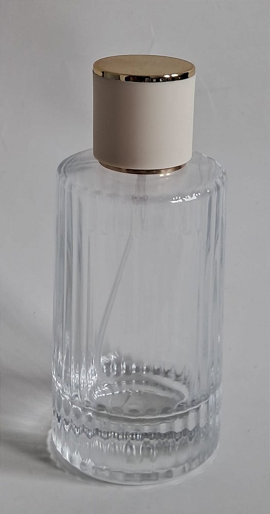 Frasco em Vidro Chloe Válvula Dourada 100mL Tampas Coloridas