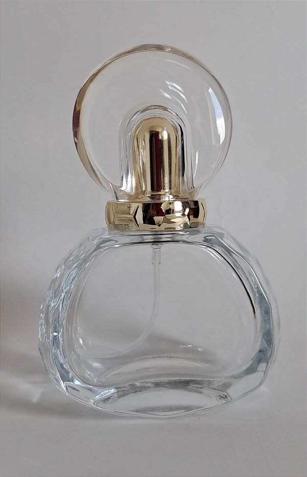 Frasco em Vidro Jasmine Com Válvula Dourada 50mL