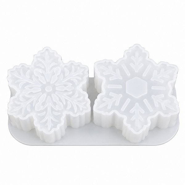 Molde de Silicone Flocos de Neve Duas Unidades