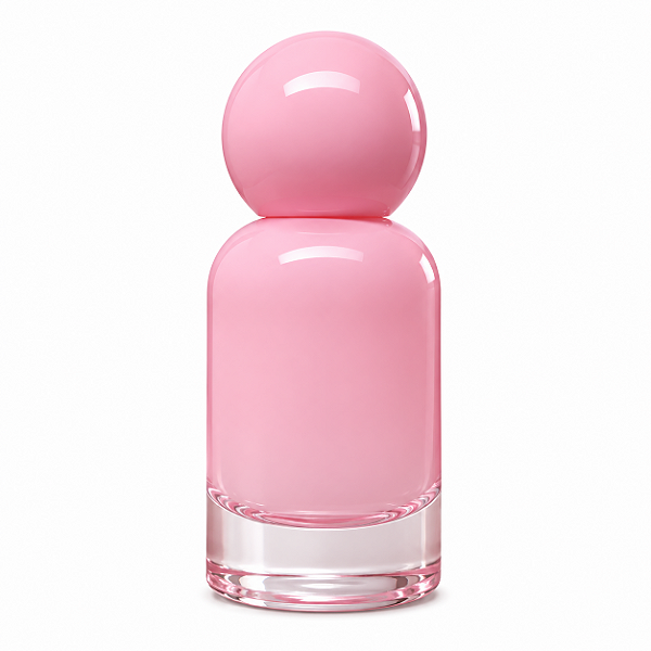 Frasco em Vidro Cilindrico Degrade V. Prata R.13 Sobretampa Bola-30mL