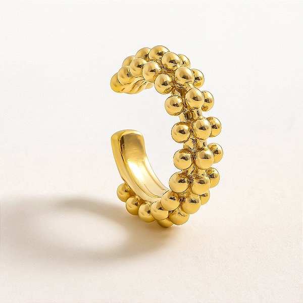 Piercing Fake Mini Esferas Banhado A Ouro