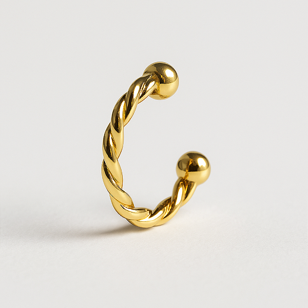 Piercing Fake Enroladinho Banhado A Ouro