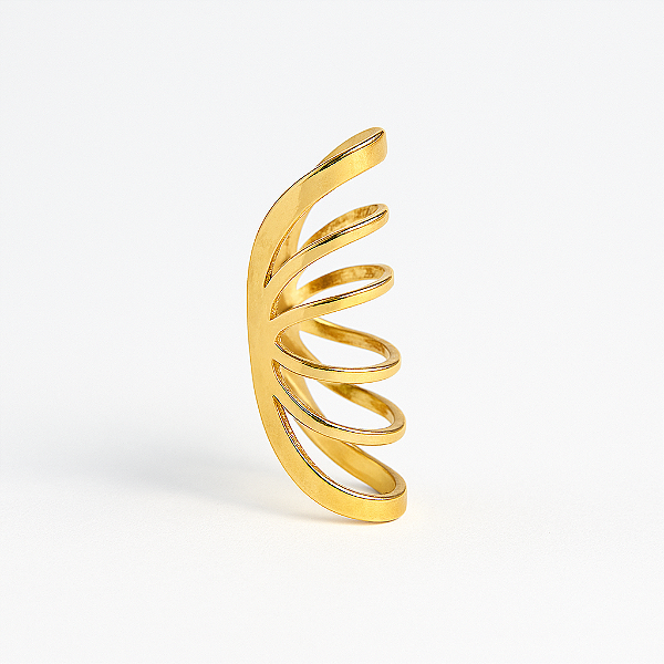 Piercing Fake Asa 6 fios Banhado A Ouro