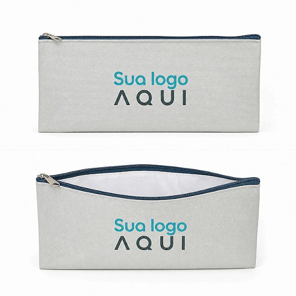 Necessaire Carteira Personalizada Slim Nylon Resinado 25x10cm