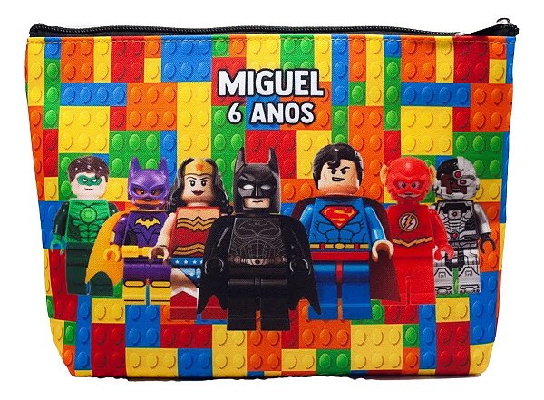 Necessaire Personalizada Infantil 20x15cm Lego Herois