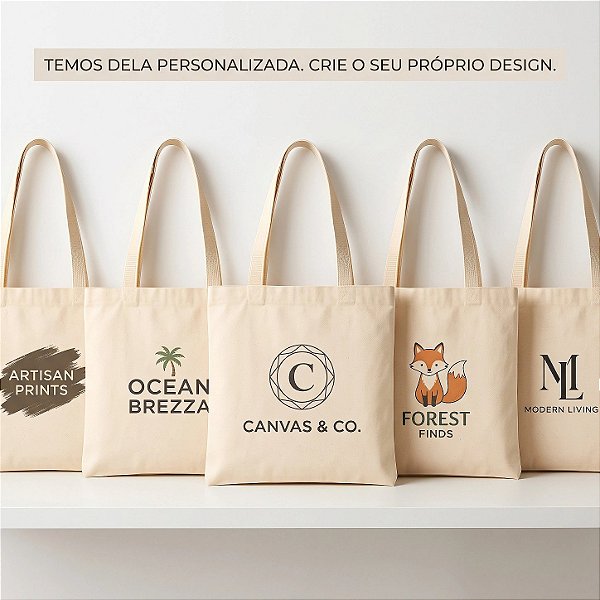 Ecobag Algodao cru personalizaçao 30X40 - Arte 20x10 Frente