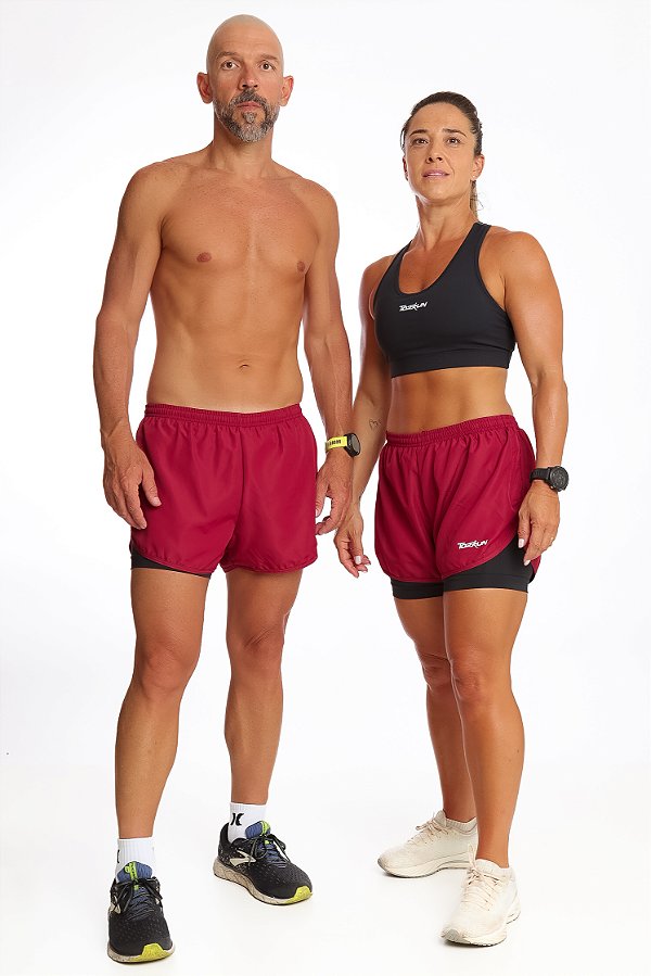 SHORT RAIZ DUPLO VINHO