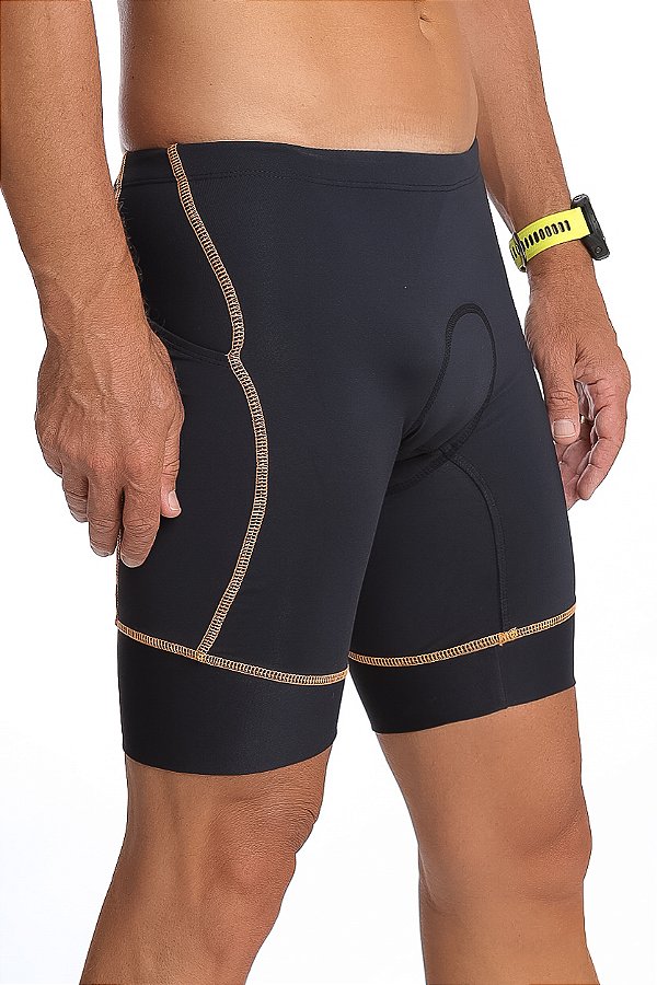 Bermuda masculina Compress max linha laranja