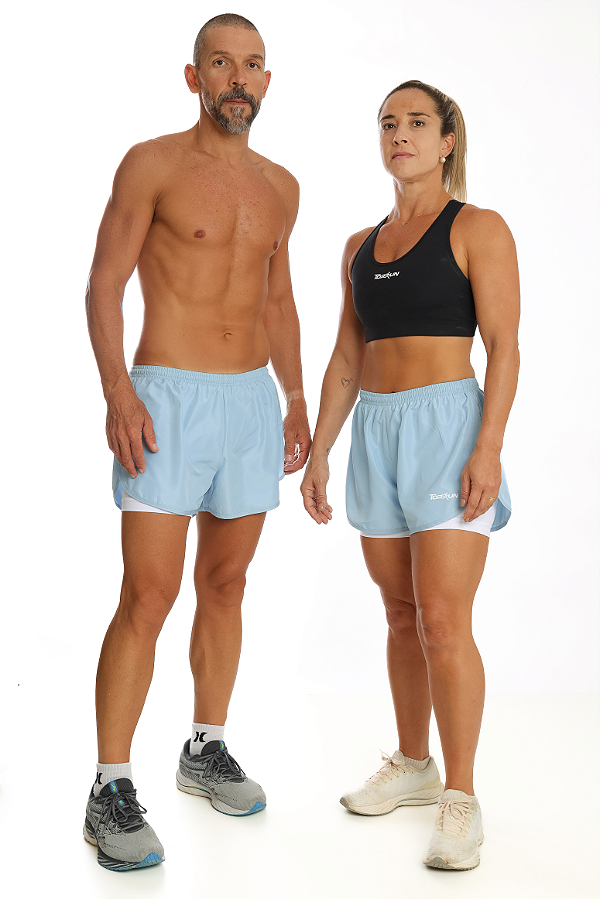 SHORT RAIZ DUPLO CELESTE