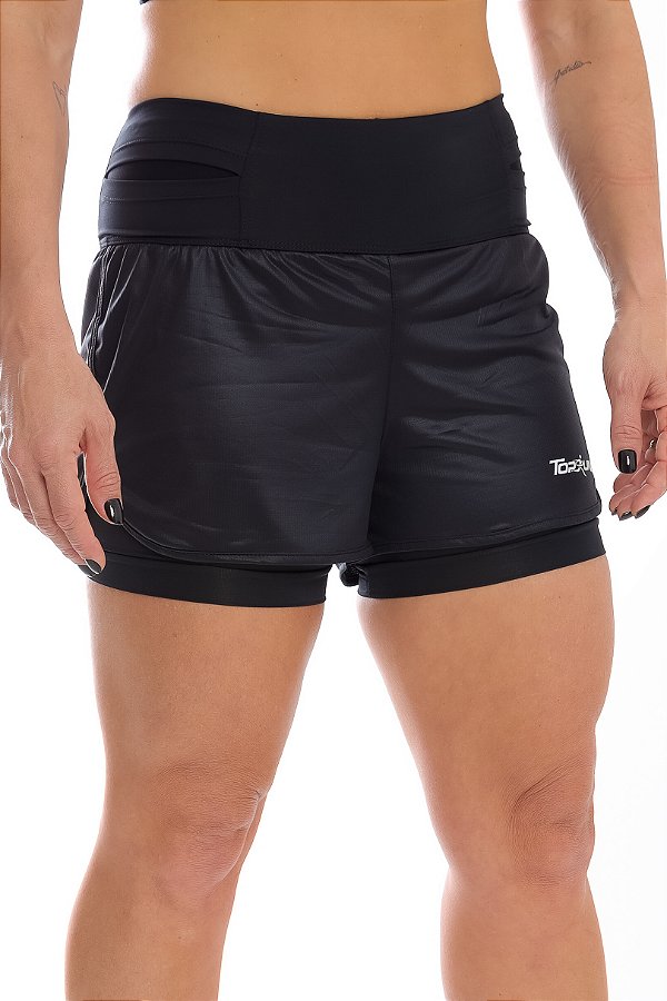 SHORT DUPLO FEMININO BLACK