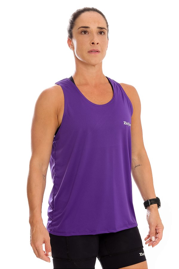 REGATA FEMININA POLIAMIDA TOP RUN ROXA