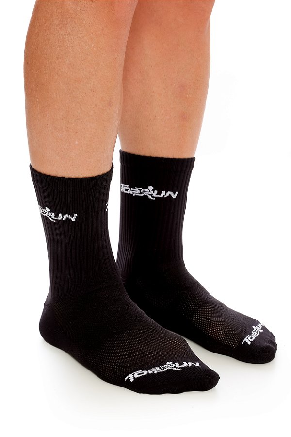 MEIA PERFOMANCE MASCULINA TOP RUN PRETA