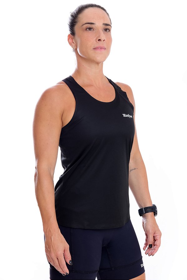 REGATA FEMININA PERFORMANCE CORTE LASER PRETO