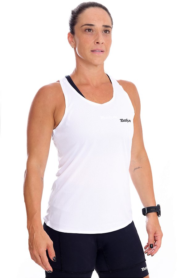 REGATA FEMININA PERFORMANCE CORTE LASER BRANCA