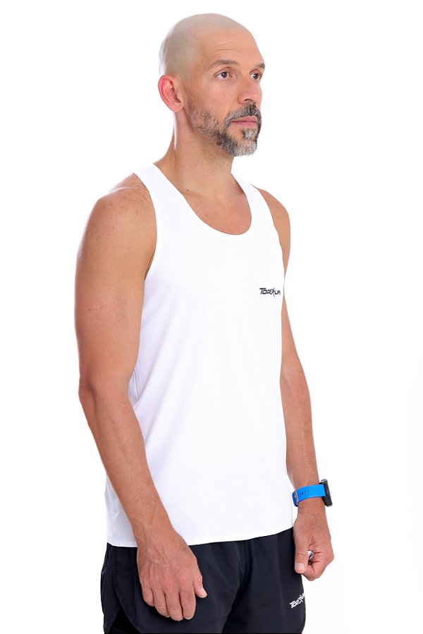 Regata Masculina Performance Corte Laser Branca