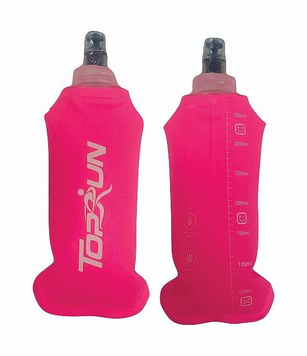 Garrafa Hidratação Silicone Soft Flash 350ml Pink