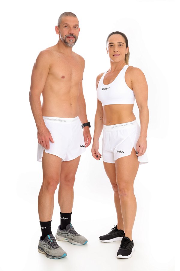 SHORT PERFORMANCE CORTE A LASER BRANCO