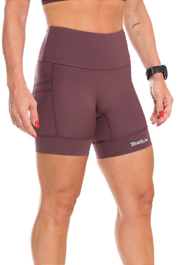 Short Feminino Multi Bolsos Malva