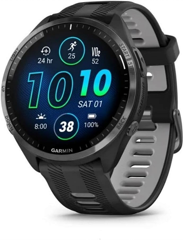 Garmin Relógio Forerunner 965 Preto 47mm com Monitor Cardíaco de Pulso e GPS