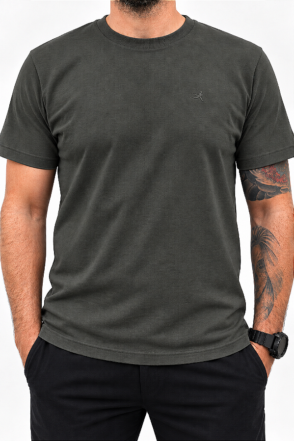 Camiseta Casual Tech Top Run Chumbo