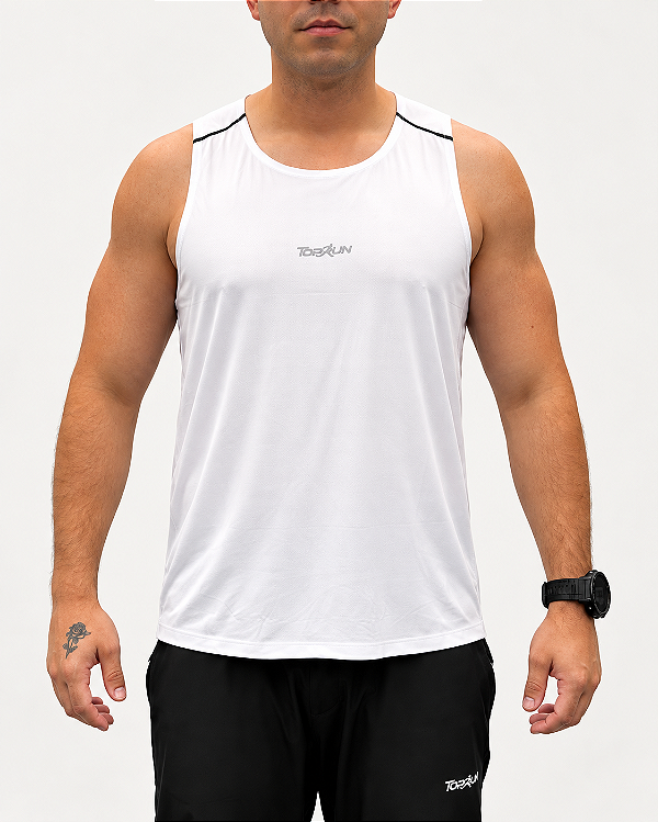 Regata Masculina Dry Performance Top Run Branca