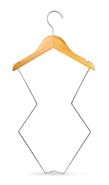 Cabide Madeira Marfim Silhueta Infantil