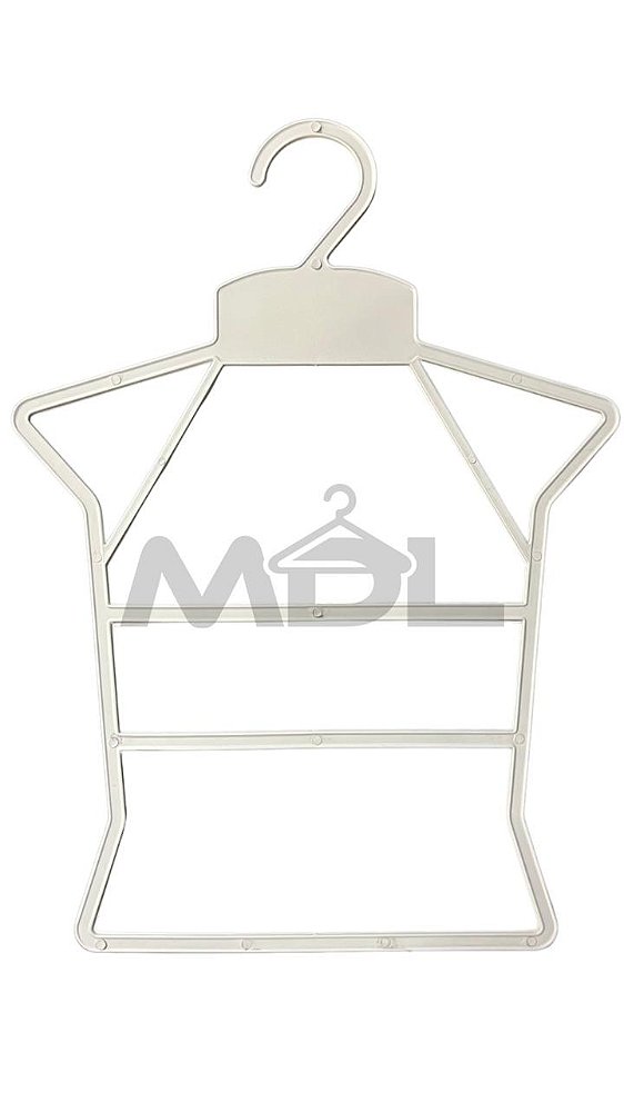 Cabide Plástico Bebê Corpinho Branco